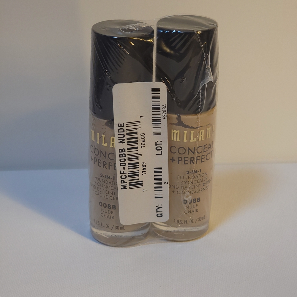 2 pack Milani Conceal + Perfect 2-in-1 Foundation & Concealer - Nude (00BB)